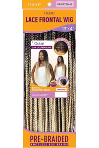 Thumbnail for Outre 13x4 HD Pre-Braided Lace Front Wig Knotless Square Part Braids - Elevate Styles