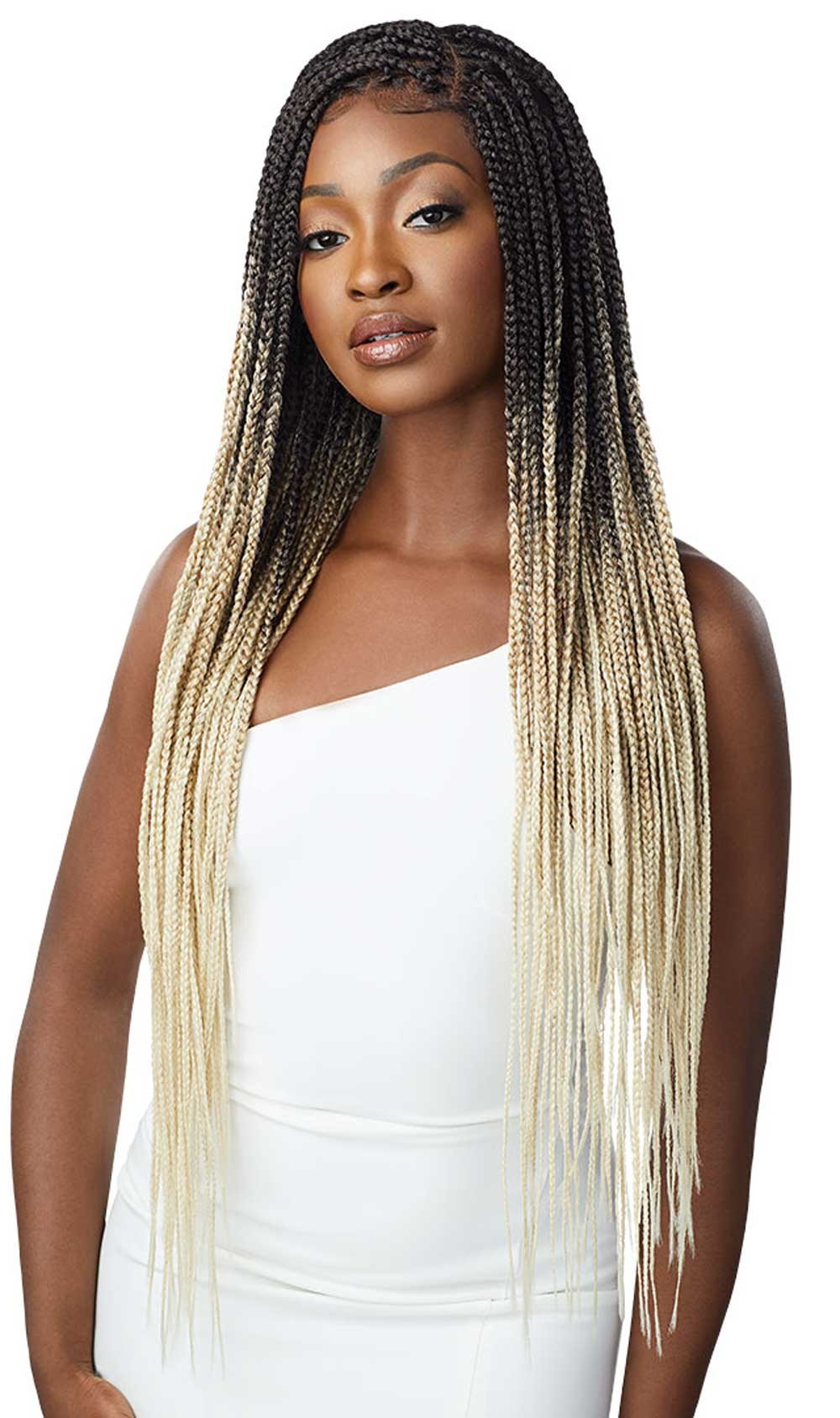 Outre 13x4 HD Pre-Braided Lace Front Wig Knotless Square Part Braids - Elevate Styles