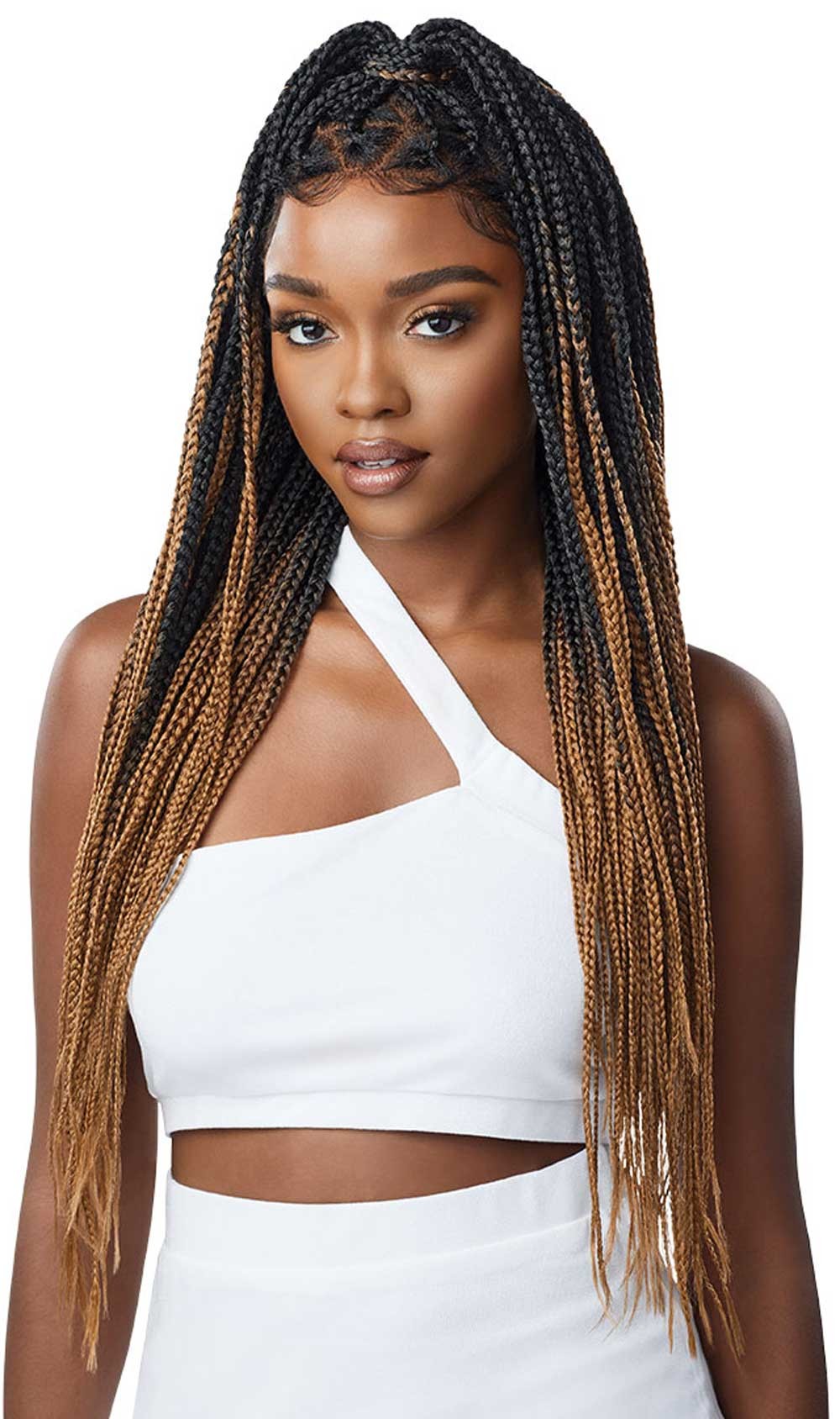 Outre 13x4 HD Pre-Braided Lace Front Wig Knotless Triangle Part Braids - Elevate Styles