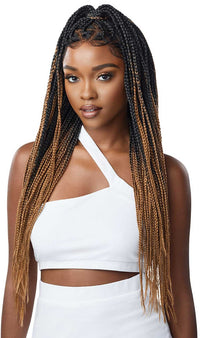 Thumbnail for Outre 13x4 HD Pre-Braided Lace Front Wig Knotless Triangle Part Braids - Elevate Styles