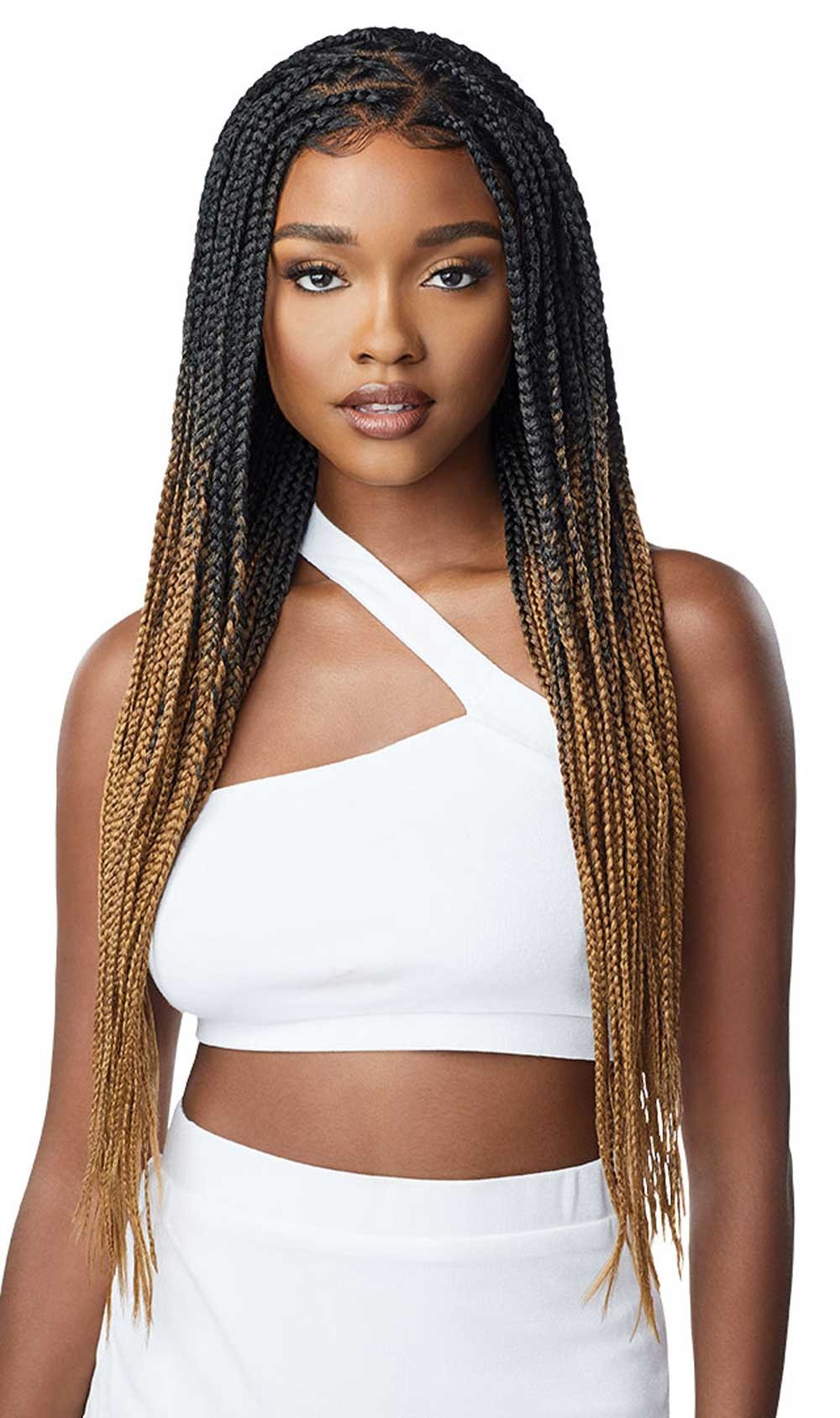Outre 13x4 HD Pre-Braided Lace Front Wig Knotless Triangle Part Braids - Elevate Styles