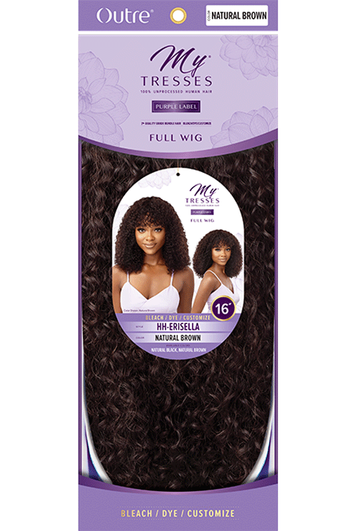 Outre My Tresses Purple Label 100% Unprocessed Human Hair Full Cap Wig HH Erisella - Elevate Styles