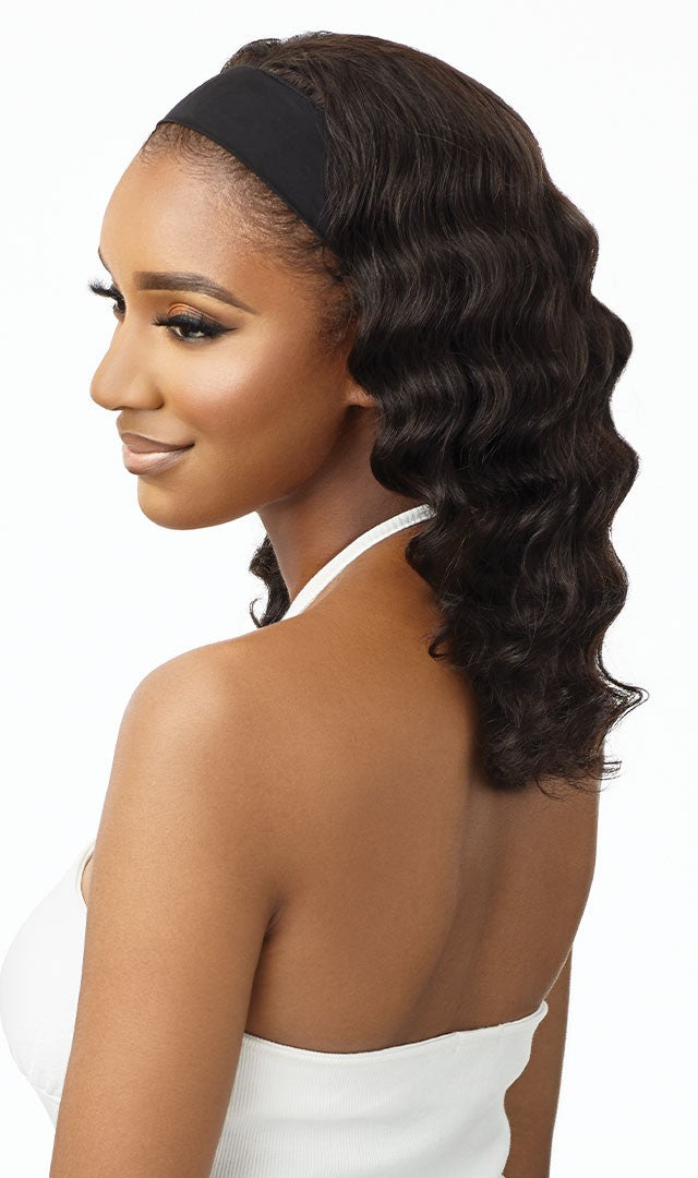 Outre 100% Unprocessed Human Hair Headband Wig HH Body Curl 16" - Elevate Styles