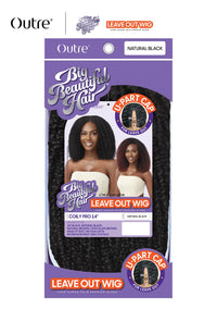 Thumbnail for Outre Big Beautiful Hair Human Blend Leave Out U Part Wig Coily Fro 14