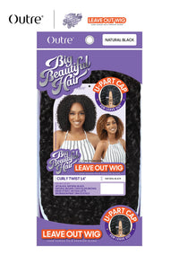 Thumbnail for Outre Big Beautiful Hair Human Blend Leave Out U Part Wig Curly Twist 14