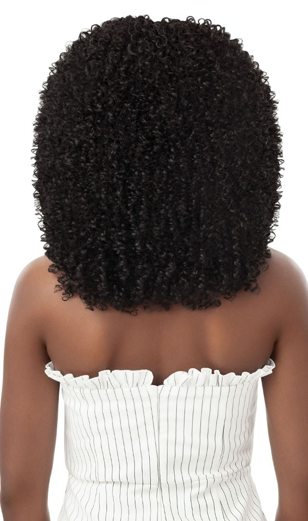 Outre Big Beautiful Hair Human Blend Leave Out U Part Wig Afro Curls 16" - Elevate Styles