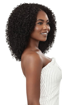 Thumbnail for Outre Big Beautiful Hair Human Blend Leave Out U Part Wig Afro Curls 16