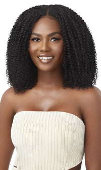 Thumbnail for Outre Big Beautiful Hair Human Blend Leave Out U Part Wig Coily Fro 14
