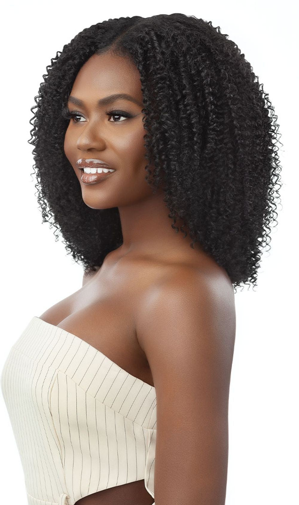 Outre Big Beautiful Hair Human Blend Leave Out U Part Wig Coily Fro 14" - Elevate Styles
