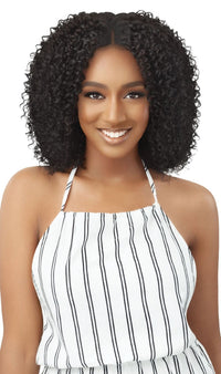 Thumbnail for Outre Big Beautiful Hair Human Blend Leave Out U Part Wig Curly Twist 14