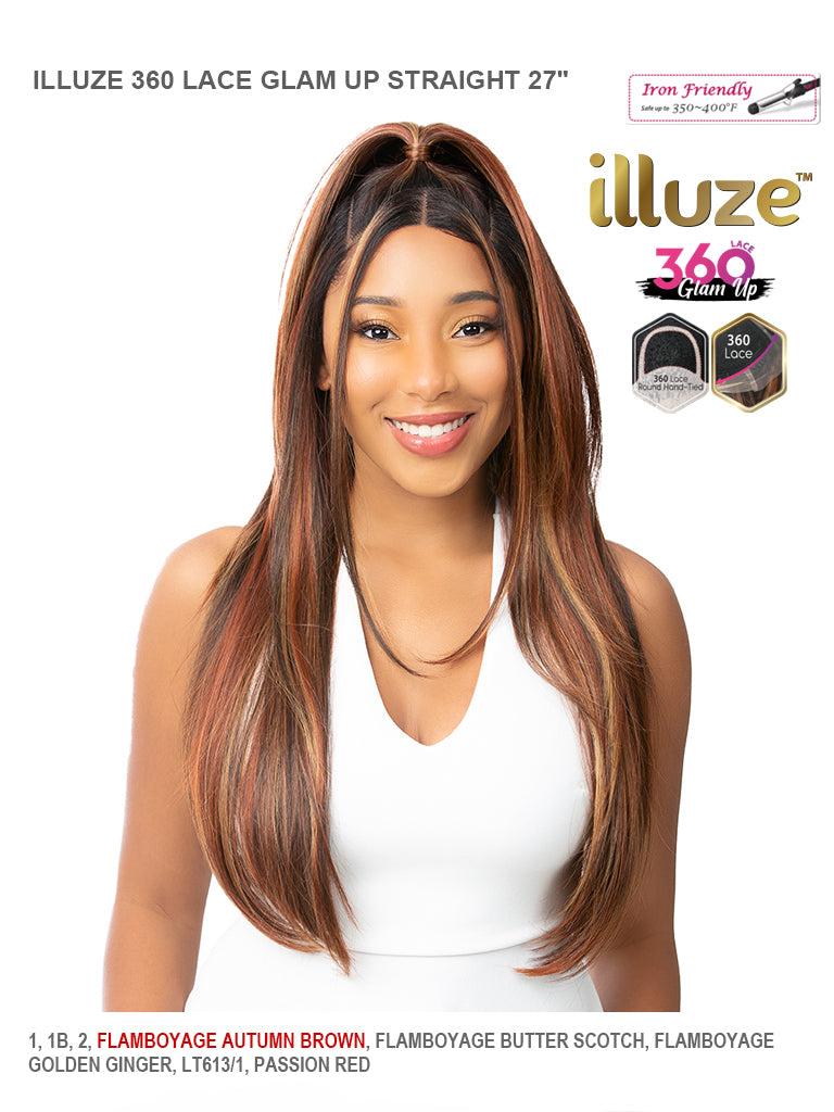 Illuze 360 Lace Front Wig Glam Up Straight 27" - Elevate Styles