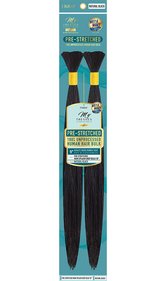 Outre Mytresses Gold 100% Unprocessed Human Hair Pre-Stretched W&W Splash Deep Bulk - Elevate Styles