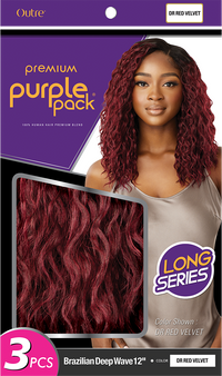 Thumbnail for Outre Premium Purple Pack 3 Pieces Long Series Brazilian Deep Wave 12