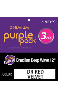 Thumbnail for Outre Premium Purple Pack 3 Pieces Long Series Brazilian Deep Wave 12