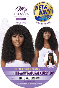 Thumbnail for My Tresses Purple Label 7A Unprocessed Human Hair Full Cap Wig HH- Wet & Wavy Natural Curly 20