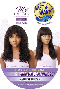 Thumbnail for My Tresses Purple Label 7A Unprocessed Human Hair Full Cap Wig HH- Wet & Wavy Natural Wave 20