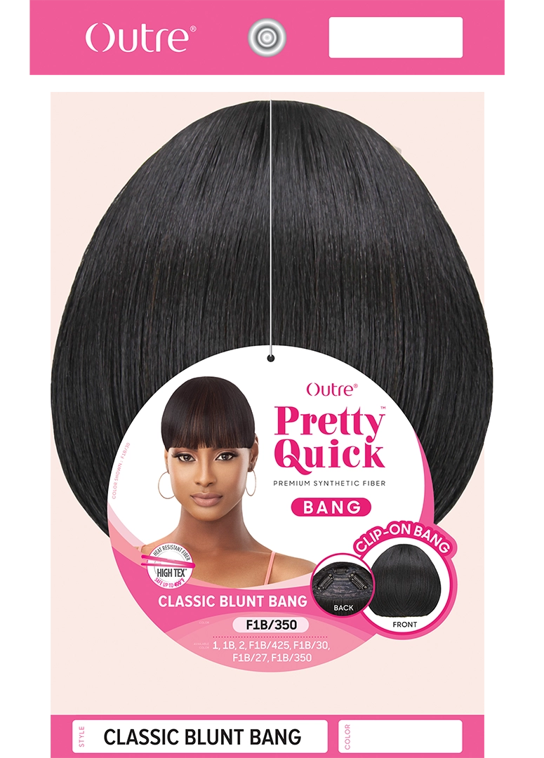 Outre Pretty Quick Bang Clip-On Classic Blunt Bang - Elevate Styles