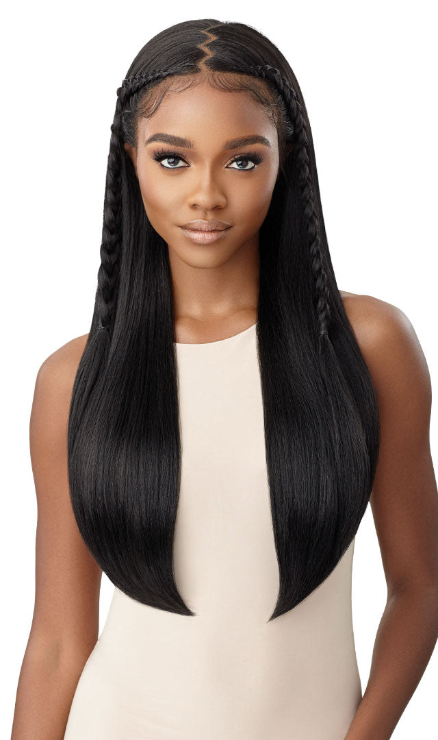 Outre Perfect Hairline Lace Frontal HD Transparent 13"x 6" Lace Front Wig Bexley 28" - Elevate Styles