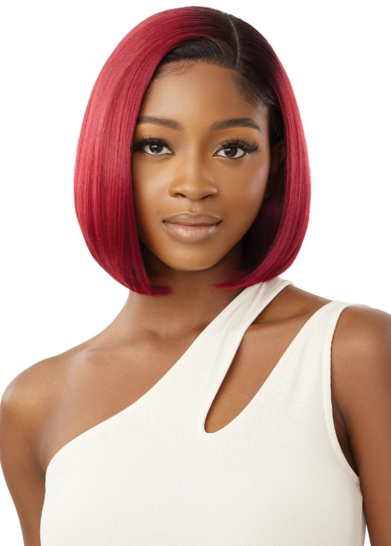 Outre Synthetic Sleek Lay Part HD Transparent Lace Front Wig Peri 10" - Elevate Styles
