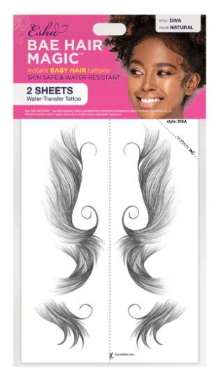 Esha Bae Hair Magic Instant Baby Hair Tattoos 2 SHEETS - Elevate Styles