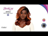 Outre Synthetic Sleek Lay Part HD Transparent Lace Front Wig Antalia 18" QLSLCANT *