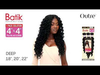 Batik Weaving Deep 18" 20" 22" + 4 x 4 HD Lace Closure