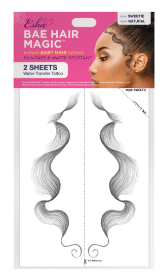 Esha Bae Hair Magic Instant Baby Hair Tattoos 2 SHEETS - Elevate Styles