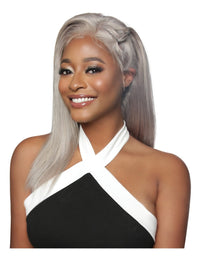 Thumbnail for Mane Concept Trill 13A Unprocessed Human Hair HD Whole Lace Front Straight Icy Grey 20